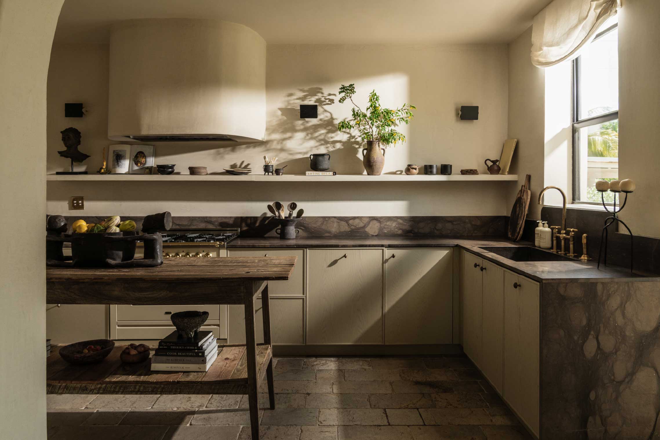 Rustic kitchen with Framed Oak Fronteriors doors for IKEA