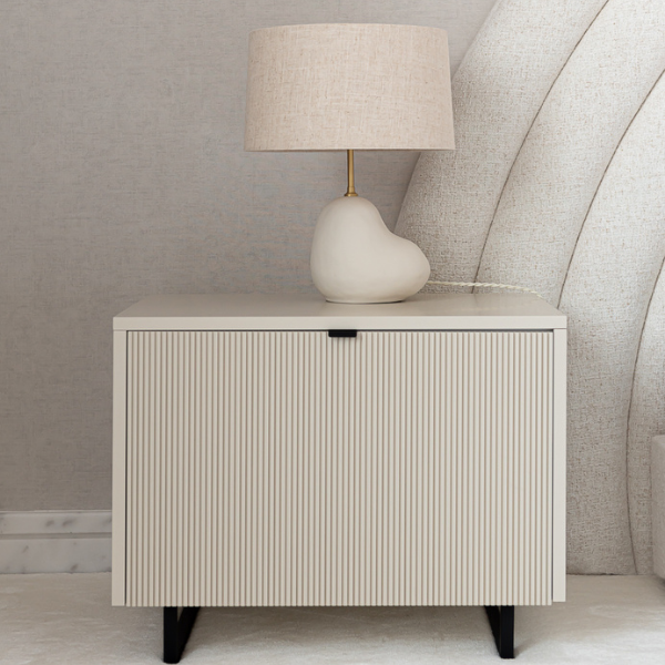 BESTA SLATTED BEDSIDE CABINET Fronteriors